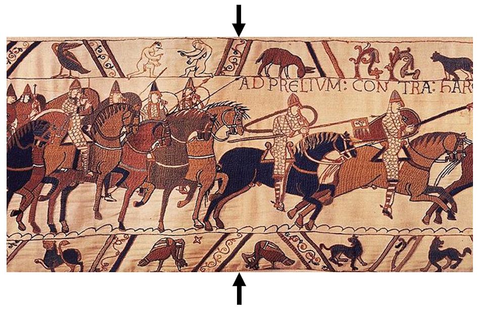 Bayeux Tapestry Joins of the Sections AngloSaxon Archaeology